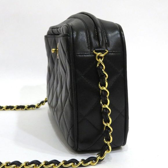 Chanel Lambskin Single Chain Shoulder Bag Matelasse Black - Picture 4 of 10